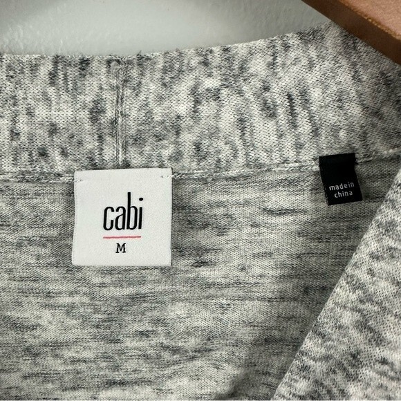 CAbi Marble Grey Snap Button-Front Cardigan Size Medium - Picture 11 of 16